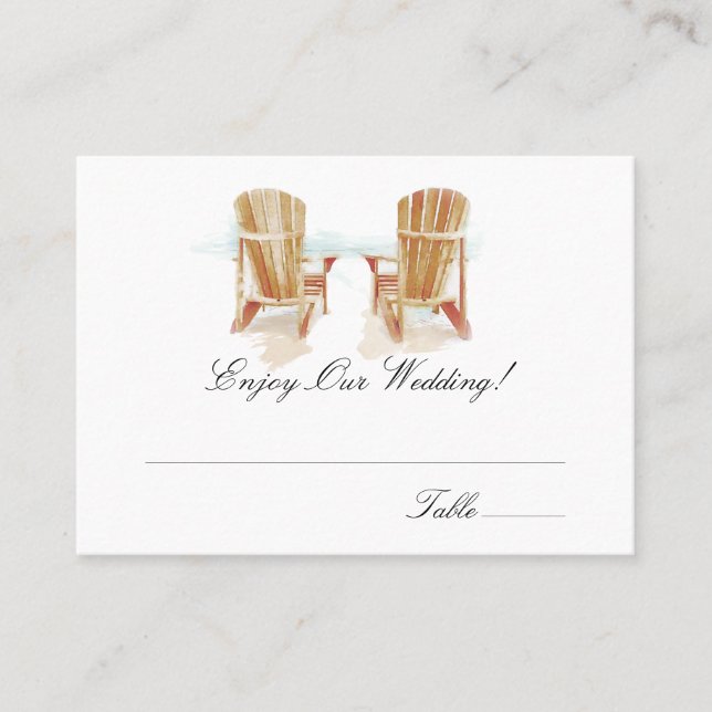 Chaises Adirondac Aquarelle | Cartes d'escorte (Devant)