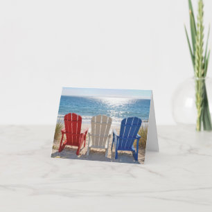 Chaises Adirondack de couleurs patriotiques