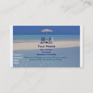 Chaises de plage sur le carte de visite II de banc