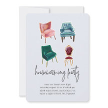 Chaises Vintages| Invitation de la fête du réchauf