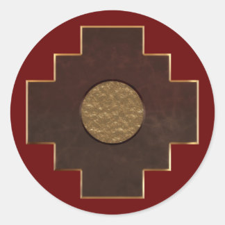 Chakana Cross Classic Round Sticker