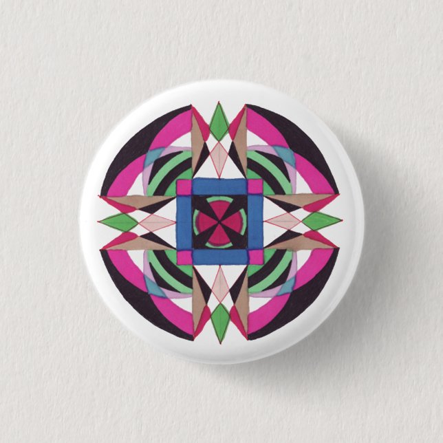 chakana Groove 1 Inch Round Button (Front)