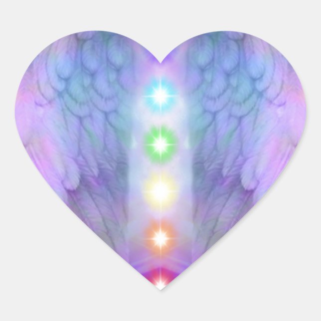 chakra,angel,healer,healing from god,angels,love, heart sticker (Front)
