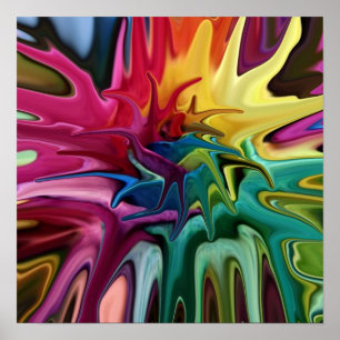 Chakra Balance Bright Colourful Abstract Poster