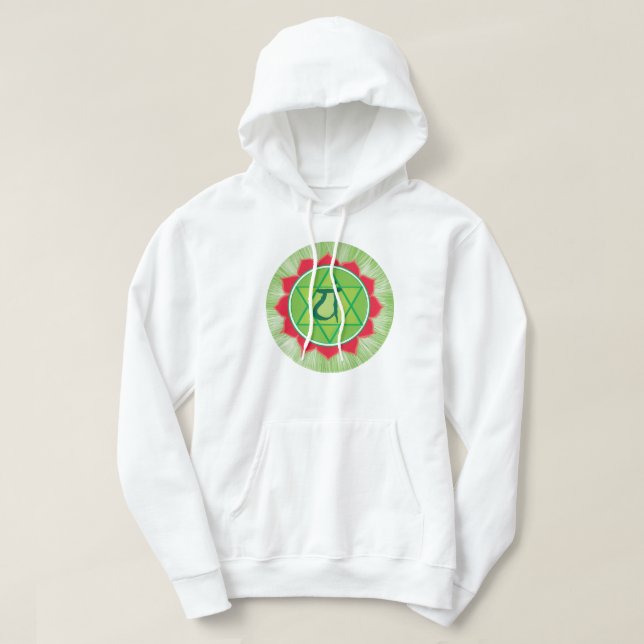 Chakra cardiaque Anahata sweat - shirt à capuche (Design devant)