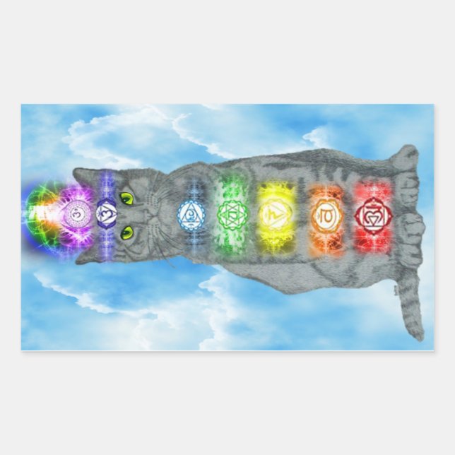 Chakra Cat Sticker (Front)