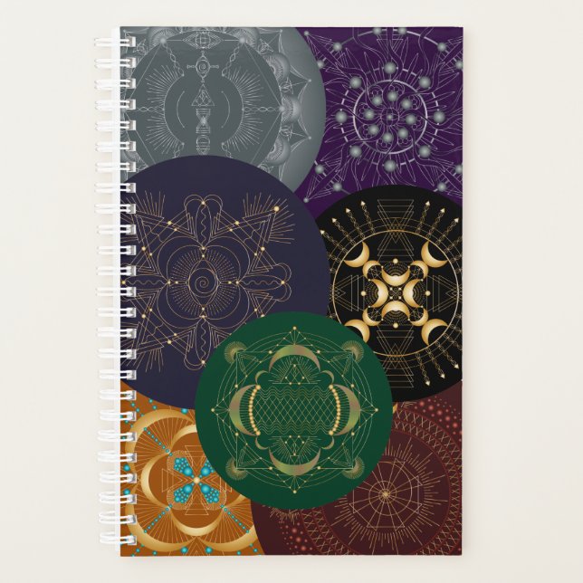 Chakra Collage Shadow Mandala Multi Colour Planner (Front)