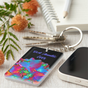 Chakra colourful Hydrangea best Auntie ever Keychain