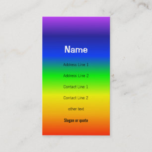 Chakra Colours Rainbow Business Card