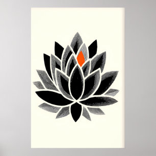 Chakra Crown Art Print Minimal Lotus Design