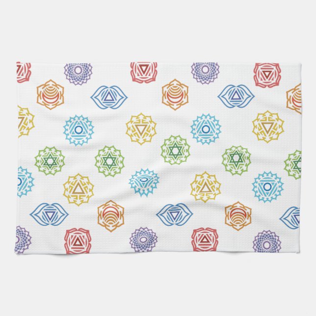 Chakra Energy Kitchen Towel (Horizontal)