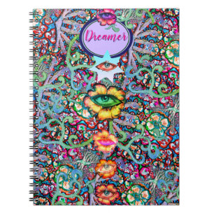Chakra Floral Dreamer Colourful Unusual Mystical  Notebook