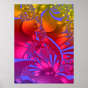 Chakra Flowers Poster