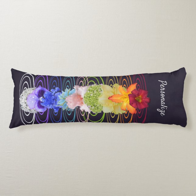 Chakra Flowers Zen Yoga Spiritual Personalized  Body Pillow (Front)