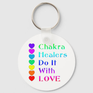 Chakra Healers Do It With Love in Rainbow Colours Keychain