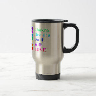 Chakra Healers Do It With Love in Rainbow Colours Travel Mug
