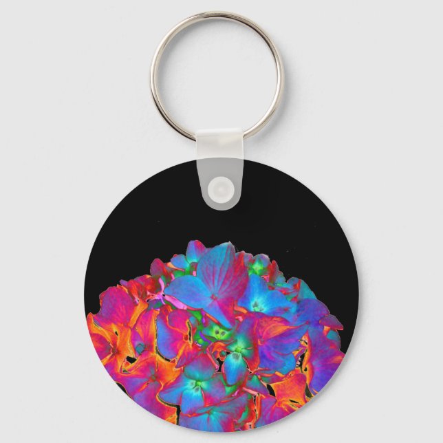 Chakra Hydrangea Keychain (Front)
