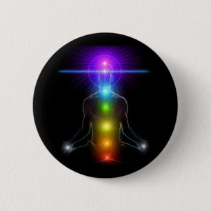 CHAKRA LIGHTS 2 INCH ROUND BUTTON