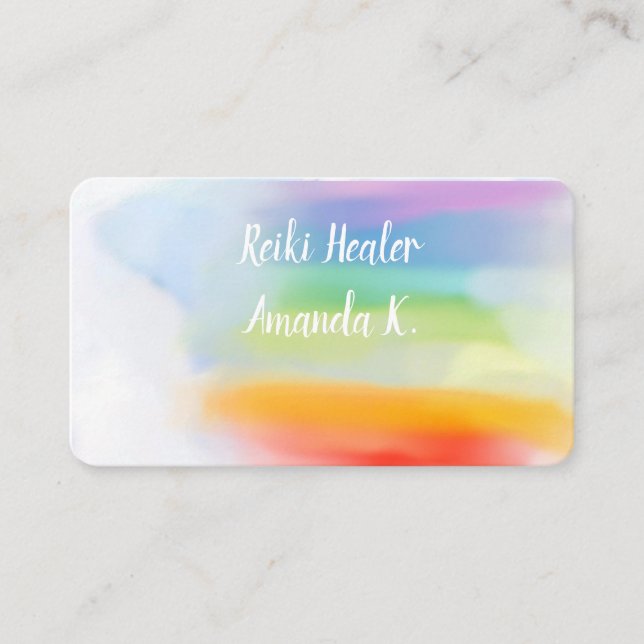 Chakra Lightworker Reiki Colours Business Cards (Front)