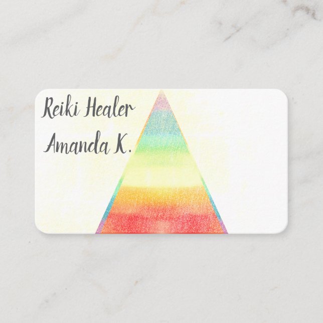 Chakra Lightworker Reiki Colours Business Cards (Front)