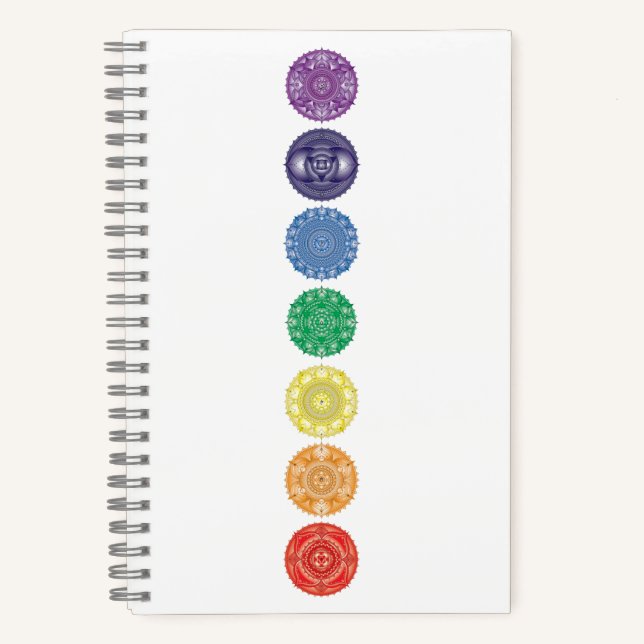 Chakra Mandala Multi-Colour Notebook (Front)