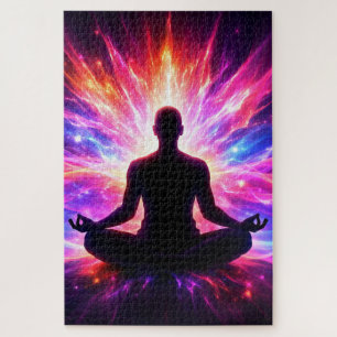 Chakra Meditation Puzzle Colourful Yoga Art