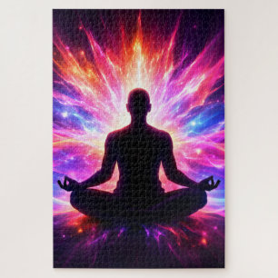 Chakra Meditation Puzzle Colourful Yoga Art