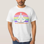 Chakra Meditation Yoga Rainbow Sunset T-Shirt (Front)