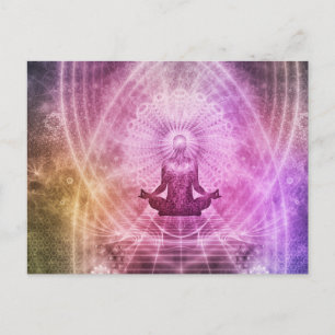 Chakra Meditation Yoga Zen Postcard