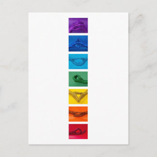 Chakra Mudra Glitter Hands Vertical Postcard