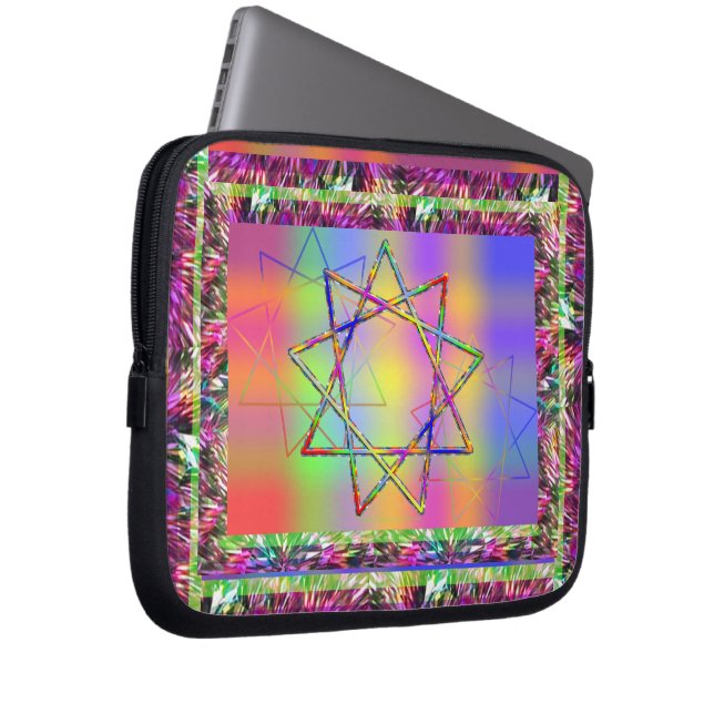 Chakra Nonagram Laptop Sleeve (Front Right)