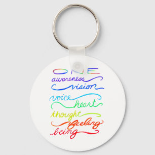 Chakra One Inspirational Word Art Keychain