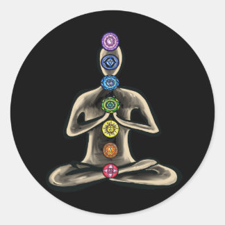 Chakra Powered Classic Round Sticker