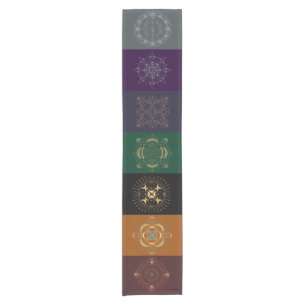 Chakra Shadow Mandala Colour Block Table Runner