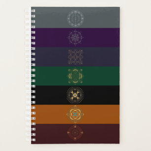 Chakra Shadow Mandala Lines Planner