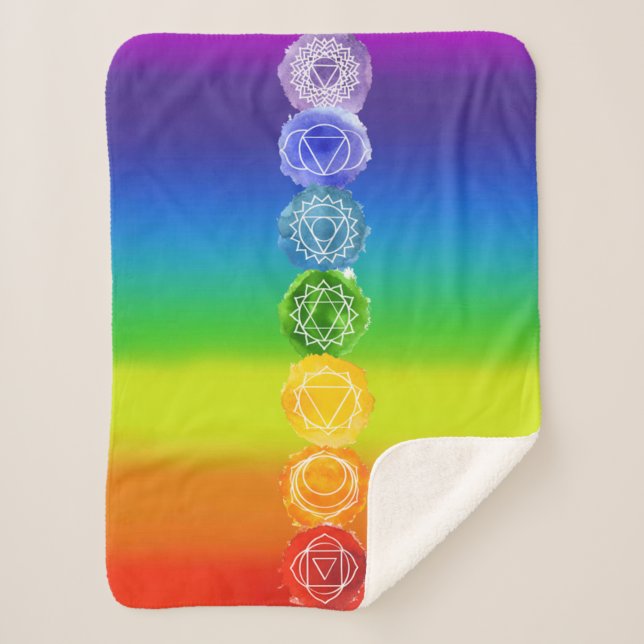 Chakra Small Sherpa Blanket (Front)