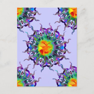 Chakra Sun Light Postcard