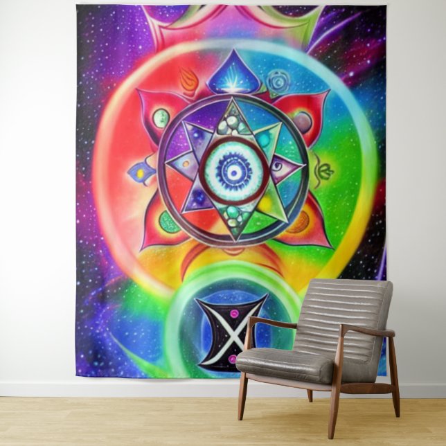 Chakra Symbol Tapestry (In Situ)