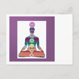 Chakra System Yoga Meditation Well Being NVN656 Postcard