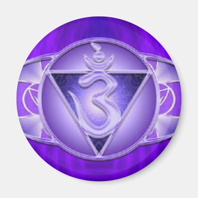 Chakra - Troisième oeil - aimant (Devant)