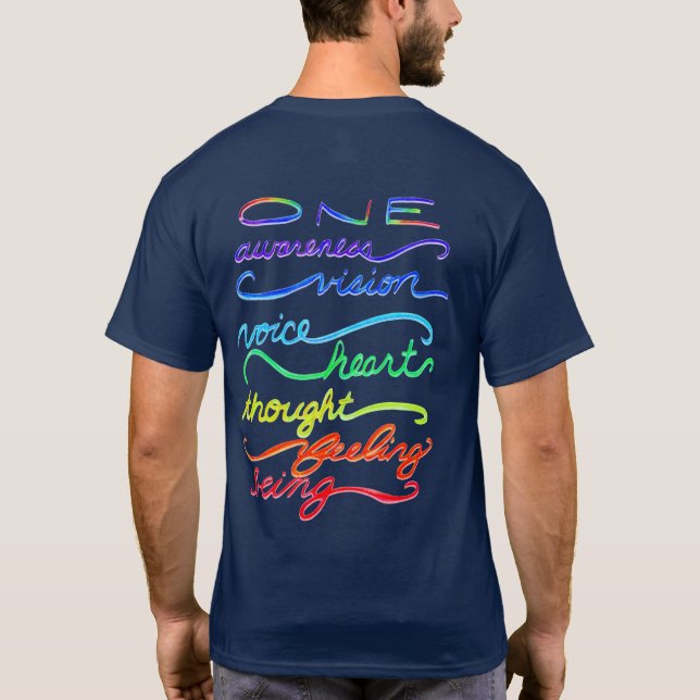 Chakra Un Mot T-Shirts D'Art Personnalisé (Dos)