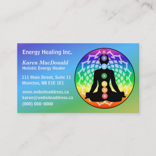 Chakra Yoga Business Card (Front)
