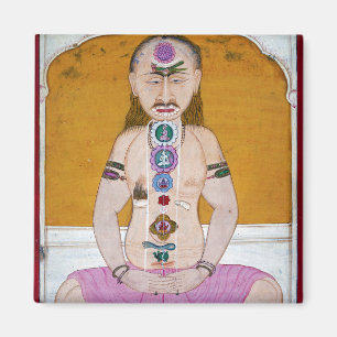 Chakra Yoga Illustration for Meditation Magnet