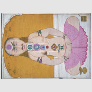Chakra Yoga Illustration for Meditation Tissue Paper