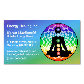 Chakra Yoga Magnetic Business Card