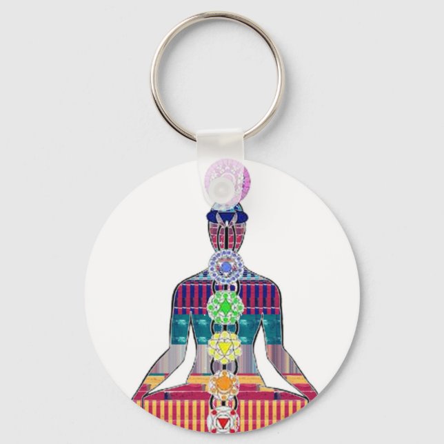 CHAKRA Yoga Meditation Spiritual Healing NVN688 FU Keychain (Front)