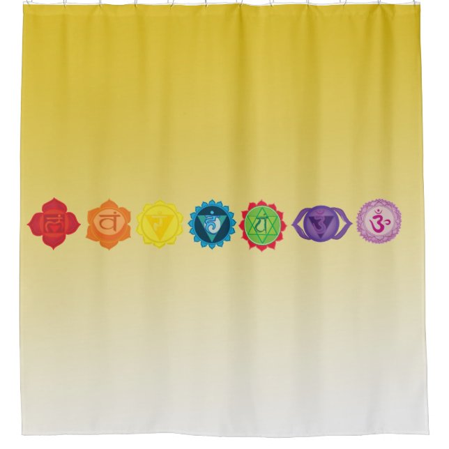 Chakra Yoga Shower Curtain (Front)