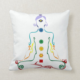Chakra yogini throw pillow