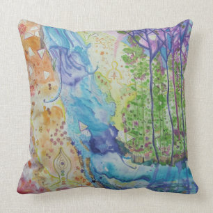 Chakras and Reiki Throw Pillow