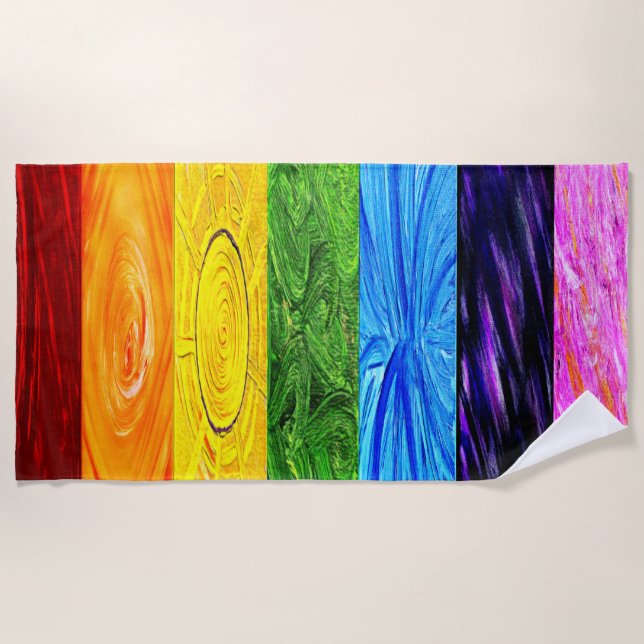 Chakras Beach Towel (Front)